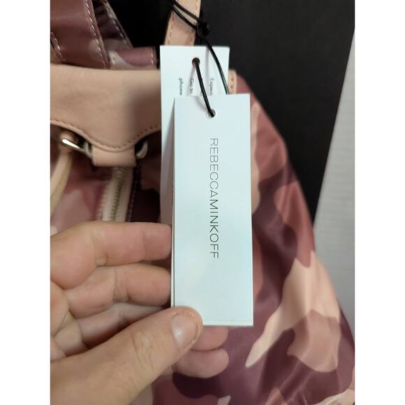 Rebecca Minkoff Nylon Backpack Pink Camouflage Pattern NEW main image 7